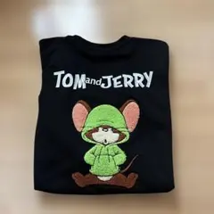 新品 トムとジェリー サガラ刺繍 トレーナー LLサイズ