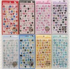 【正規品】ボンボンドロップシール　サンリオ　新作　もじ　文字　8種　コンプリート