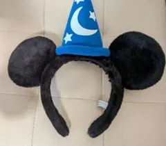 ディズニー ミッキーマウス カチューシャ 魔法使い帽子、デニム生地の2種類