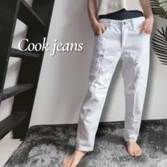 cook jeans ホワイトデニム ダメージ 平成レトロのサムネイル