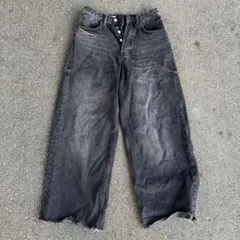 ZARA バギーデニム ブラック ストリートのサムネイル
