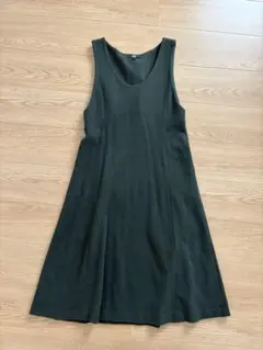 UNIQLO ノースリーブ ワンピース ダークグリーン S 秋冬