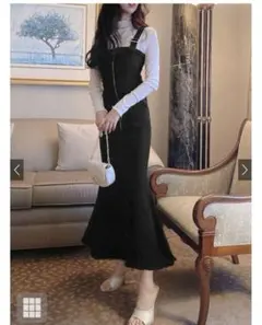 GRL フリンジマーメイドジャンパースカート ワンピース