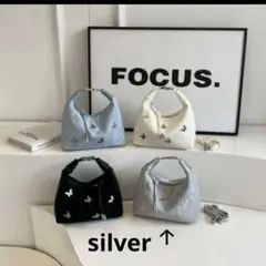 SALE Y2K 蝶々 バタフライ　3wayバッグ　シルバー