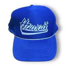 90s Hawaii ハワイ サーフ系 メッシュキャップ トラッカーキャップ 青