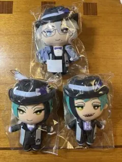 【未開封】オクタヴィネル ミニぬいぐるみ3種セット アズール ジェイド フロイド