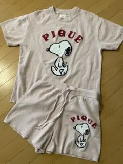 ジェラートピケ☆PIQUE スヌーピー ルームウェアセットピンク