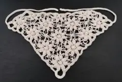 ハンドメイド バブーシュカ コットン素材 かぎ針編み パール