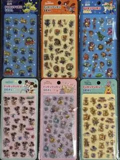 ディズニー PUKUPUKU SEAL (ぷくぷくシール) 6点