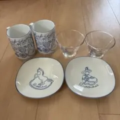 美濃しょうざん　鴛鴦柄 脚付きカップ＆ソーサー５個セット 美濃しょうざん 鴛鴦柄 脚付きカップ＆ソーサー5個セット - メルカリ