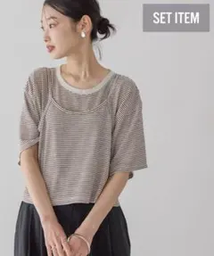アメリカンホリック　キャミレイヤードTシャツM