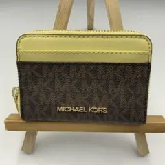 新品 MICHAEL KORS コインケース ブラウン/イエロー