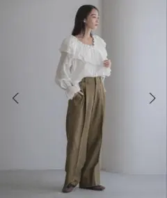 ローリーズファーム　アシメフリルギャザーブラウス