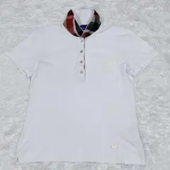 ブルーレーベルクレストブリッジ ポロシャツ ホワイト メガチェック Mのサムネイル