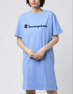Champion チャンピオン 半袖 Tシャツ ワンピース ライトブルーのサムネイル