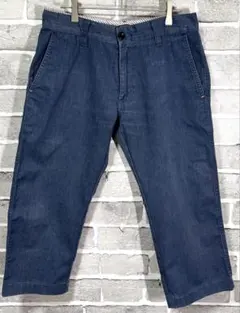 タカキュー　ストレッチスキニーパンツ　ネイビー　Mサイズ　7分丈 股下46cmのサムネイル