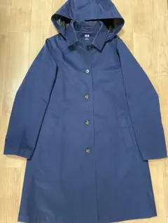 ユニクロ ブロックテック ステンカラーコート ネイビー XS