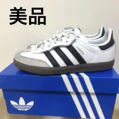 ★美品★adidas SAMBA OG ホワイト ブラック17センチ