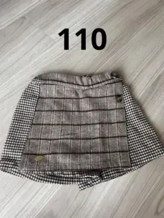 ショートパンツ スカートキュロット110 千鳥柄 BeBe