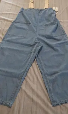 サマンサモスモス　オーガニックコットン混デニムサロペット