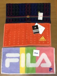 FILA アディダス ロベルタ　タオルハンカチ 3枚