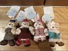 新品タグ付　4体　ダッフィー&フレンズ　トゥインクリングタウン ぬいぐるみバッジ