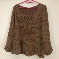 ドットシフォンブラウス トップスのサムネイル