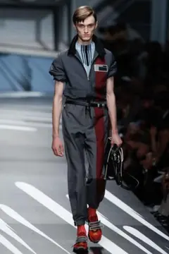 PRADA 18SS CONTRASTING BAND PANTS 46のサムネイル