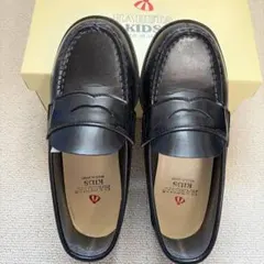 HARUTA KIDS ブラックレザー ローファー 19cm