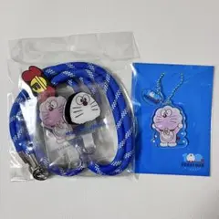 100％ドラえもん＆フレンズ スマホストラップ アクリル2連キーホルダー