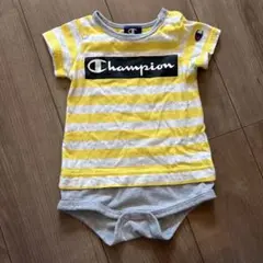 Champion ストライプ半袖ロンパース 80サイズ