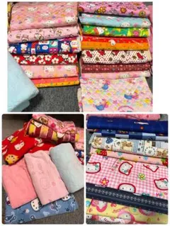 公*o様 ハローキティなどの生地はぎれ大量セット　オークションに変更‼️