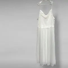 キャミソール ワンピース レース シフォン 水玉 チュール ナチュラル