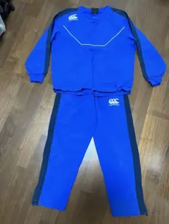 canterbury ピステ　ウィンドブレーカー　上下　セットアップ　160 青