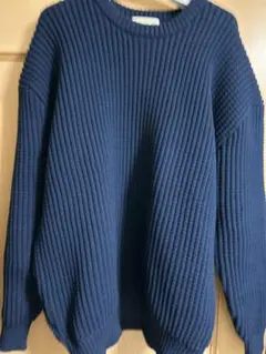 WASHABLE CREW KNIT：イージーケア 畔編みクルーニット