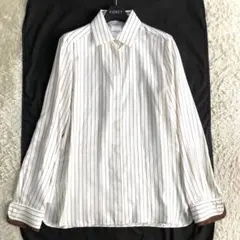 ホワイト ドット柄 シャツ Lサイズ マックスマーラ 白タグ - メルカリ