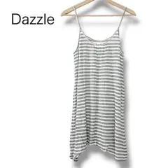 Dazzle ローズバッド ボーダー キャミ チュニック グレー系 ワンピースのサムネイル