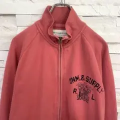 デニム&サプライ ラルフローレン ジップアップスウェット ワンポイント ピンク