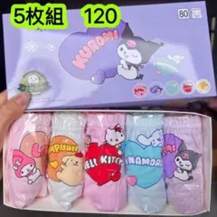 5枚組120 女の子ショーツ 可愛い肌着パンツ子供下着 キッズショーツ　591号