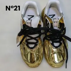 ⭐️新品タグ付⭐️N°21　ヌメロヴァントゥーノ ゴールド ダッドスニーカーのサムネイル