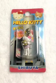 ご当地キティ　根付け　東京限定　足長キティ 渋谷 ファスナーマスコット