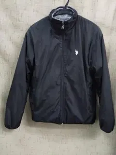 リバーシブルフリースライニング ブラック フルジップジャケット