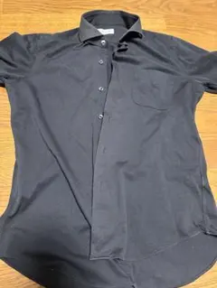 (古着)【ナノユニバース】半袖シャツ ブラック