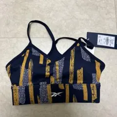 Reebok スポーツブラ M ネイビー/イエロー