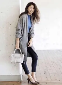 ユニクロ★ウールリブニットコート☆S★GRAY☆ロングカーディガン☆コーディガン