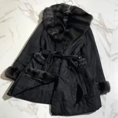 【極美品】クレシェンドモア リス 毛皮 コート ファー ブラック サイズM〜L 楽天市場】桜ピンクフォックスファー×シェアードレッキス毛皮