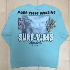 ZARA キッズ トレーナー SURF VIBES ライトブルー 160cm