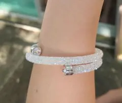 SWAROVSKI ブレスレット 二重 キラキラ 美品