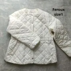 Feroux ホワイト キルティングジャケット size1