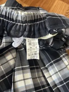 150サイズ チェック柄 プリーツスカート